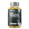 Produktbild: Creatin Monohydrat Gummibärchen - 5000 mg Kreatine pro Portion - 90 Gummibärchen Ohne Zucker - Leckere Kreatin Gummies mit Zitronengeschmack - Ohne Gentechnik - Vegane Gummies von WeightWorld