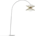 Produktbild: Lindby Bogenleuchte Valdorin, beige, Papier, 195 cm, IP20