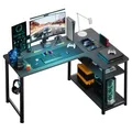 Produktbild: GTPLAYER Eckschreibtisch Schreibtisch Gaming Tisch, 100cm Computertisch L Form, PC Tisch für Büro, schwarz