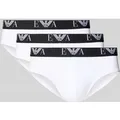 Produktbild: Emporio Armani Slip mit elastischem Logo-Bund im 3er-Pack in Weiss, Größe L