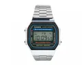 Produktbild: Casio Edelstahl Armband Uhr A168WA-1YES Klassik Retro Alarm Kalender silber NEU