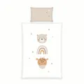 Produktbild: Herding babybest Little Friends Bettwäsche, Kopfkissenbezug 40 x 60 cm mit Hoteleinschlag, Bettbezug 100 x 135 cm, Mit Reißverschluss, 100% Baumwolle/Renforcé, Twin