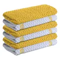 Produktbild: Infinitee Xclusives Premium Tea Towels | Pack of 6 | 100% Cotton |38 x 64 cm| Ultra Soft & Highly Absorbent | Terry Dish Towels for Kitchen (Radiant Yellow, Kitchen Towels Pack of 6)