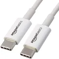 Produktbild: Amazon Basics USB-C-auf-USB-C Schnellladekabel, 480 Mbit/s Geschwindigkeit, USB-IF-Zertifiziert, zum Schnellladen von Apple iPhone 16/15, iPad, MacBook, Samsung Galaxy, Tablets, Laptops, 0.9m, Weiß