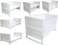 Produktbild: Kinderbett Juniorbett Beistellbett Wiege 140 x 70cm 4in1 mit Matratze weiß
