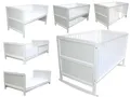 Produktbild: Kinderbett Juniorbett Beistellbett Wiege 140 x 70cm 4in1 mit Matratze weiß