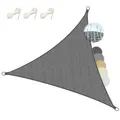 Produktbild: Sol Royal Sonnensegel dreieckig 2x2x2m Wasserdurchlässig HDPE Atmungsaktiver Balkon Terrasse Segeltuch UV Sonnenschutz Segel Garten Pool Camping Anthrazit – Shade Sails HS9