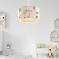 Produktbild: Kinder-Hängeleuchte Lurgan mit Giraffen-Motiv Weiß [ Lux.pro