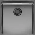 Produktbild: REGINOX R38710 Spüle NEW YORK 40X40 Comfort Gun Metal II ab Schrankbreite 50 cm / Flächenbündig / Flacheinbau / Unterbau