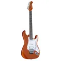 Produktbild: E-Gitarre ST-Style Metallic Orange Lindekorpus Ahornhals Wilkinson Tonabnehmer