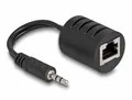 Produktbild: Delock 87858 RJ45 / Klinke Audio Anschlusskabel [1x RJ45-Buchse - 1x Klinkenstecker 3.5 mm] Schwarz