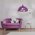Produktbild: Pendellampe Led Hängeleuchte Esstischlampe Purple Küchenlampe, Kunststoff Lila, 7w 560lm Warmweiß, Dxh 38x110 Cm