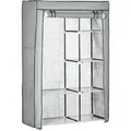 Produktbild: HOMCOM Kleiderschrank mit Kleiderstange  6 Fächern Faltbar Grau 103 x 43x162,5cm