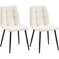Produktbild: 2er Set Esszimmerstuhl Tilde Creme Stoff