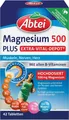 Produktbild: Abtei Magnesium 500 Plus Extra-Vital-Depot – hochdosierte Magnesiumtabletten – m