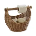 Produktbild: Loberon Toilettenpapierhalter Liope, mit Stauraum im Korb, handgeflochten, Toilettenpapier-Aufbewahrung, Badzubehör, Bad-Accessoire, Rattan, braun