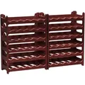 Produktbild: ARTECSIS Weinregal stapelbar Kunststoff für 72 Flaschen, stabiles Flaschenregal für Gastronomie und Lagerraum, erweiterbare Weinlagerung, Braun