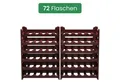 Produktbild: ARTECSIS Weinregal stapelbar I Flaschenregal aus Kunststoff I Braun, 12-tlg., für 72 Flaschen