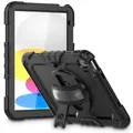 Produktbild: TECH PROTECT Solid360 - Hülle - Schutzhülle mit Standfunktion | Kompatibel mit Apple iPad 10.9 10/2022 | Schwarz