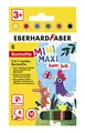 Produktbild: Eberhard Faber 518905 - Jumbo Buntstifte 3in1 mit Wachsmalstift, Aquarellstift und Buntstift, Mini Maxi, 6 Malstifte