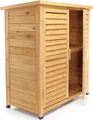 Produktbild: Gartenhaus mit 2-flügelige Tür 870x465x916 mm halbhoch aus Fichtenholz mit Pultdach für Garten, Terrasse & Balkon Gerätehaus Geräteschuppen Holzhaus Werkzeugschrank