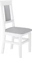 Produktbild: Gepolsterter Massivholz Stuhl Küchenstuhl Esszimmerstuhl weiß grau V-90.71-25W-P21Einzelartikel