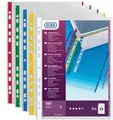 Produktbild: ELBA Prospekthülle, DIN A4 mit farbigem Rand, PP, blau 0,09 mm, glasklar, oben offen, Eurolochung (971619-04)