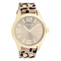 Produktbild: Oozoo Timepieces Unisex Uhr in Leopard/Taupe - Armbanduhr Unisex mit Lederarmband | Hochwertige Uhr - Edle Analog Unisexuhr in rund C1097