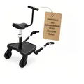 Produktbild: Fillikid FlexiRide Exklusiv Mitfahrbrett mit Sitz | Universal Kinderwagen Board mit Abnehmbarem Sitz | Rutschfestes Buggy Board mit Federung | Verstellbar & Klappbar | bis 22kg