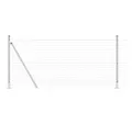 Produktbild: vidaXL Gartenzaun Zaun mit Pfosten Silber 0,8 x 25 m Stahl, (1-St)
