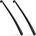 Produktbild: Relaxdays Schuhlöffel aus Metall, 2 Stück, schwarz, Schuhanzieher, Länge: 58cm