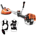 Produktbild: FUXTEC Profi Benzin Motorsense FX-PS162 - 62ccm | 8,6kg | mit Faden + Messer | mit Komfort-Tragegurt | 3,5PS | 2-Takt | 3000 U/min
