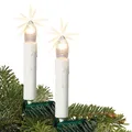 Produktbild: hellum Lichterkette Kerzen Weihnachtsbaum, Kerzen Lichterkette innen mit Clip, 30 Lichter, beleuchtete Länge11,6m, Zuleitung 1,5m Kabel grün,Schaft weiß, für Innen mit Stecker <59lm 613018