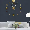 Produktbild: Coraltree 3D Wandtattoos Wanduhr DIY Wanduhren Dekoration Uhren für Büro Wohnzimmer Schlafzimmer Uhr Geschenk Home Dekoartikel (Gold)
