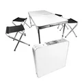 Produktbild: Campingtisch Set 5-teilig, Klapptisch mit 4 Camping Hocker
