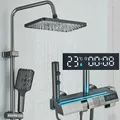 Produktbild: LED Duschset Edelstahl Duscharmatur Regendusche Handbrause System Mischbatterie