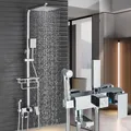 Produktbild: Edelstahl Duschset Regendusche Duscharmatur Mischbatterie Handbrause Duschsystem