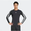 Produktbild: adidas Performance Funktionsshirt TECHFIT COMPRESSION TRAINING 3-STREIFEN LONGSLEEVE schwarz XL (56/58)