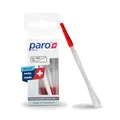 Produktbild: paro brush-sticks – Interdentalbürste & Zahnstocher in einem, Effektive Zahnzwischenraumreinigung mit Flaumbürste, Soft, hygienisch & wiederverwendbar | 10 Stück mit Schutzkappe