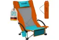 Produktbild: Skandika Campingstuhl Beach, Strand Stuhl, Hohe Rückenlehne, Klappstuhl, max. 136 kg (Extra breite Füße, Organizer-Tasche, robuste Stahlgestell), mit atmungsaktivem Mesh, Getränkehalter, Vordertasche, Kopfkissen