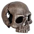 Produktbild: Teelichthalter Totenkopf Kerzenständer Figur Skulptur Eisen Antik-Stil 13cm Memento Mori
