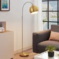 Produktbild: Lindby Bogenstehlampe Moisia Stehleuchte Stehlampe Lampe Leuchte E27 Messing318