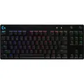 Produktbild: Logitech G Pro Mechanical Gaming Keyboard - Tastatur - Hintergrundbeleuchtung - USB - US International - Tastenschalter: GX Blue Clicky - Schwarz - Schwarz