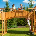 Produktbild: Fungoo Spielturm Anbauteil Modul Rainbow: Brücke aus Fichtenholz mit Fernglas für Gartenspielhaus Fungoo, LxBxH: 266 x 80 x 235 cm; 03315
