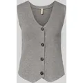 Produktbild: Soyaconcept Weste mit V-Ausschnitt Modell 'KANITA' in Mittelgrau Melange, Größe M
