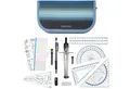 Produktbild: CALCUSO Zirkel Set im Federmäppchen mit Geodreieck & Lineal und Zubehör - Blau