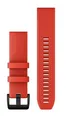Produktbild: Garmin QuickFit 22-Uhrenarmbänder Rot mit Teilen aus schwarzem Edelstahl