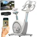 Produktbild: Skandika Ergometer Abisko Weltneuheit | Premium EMS-Widerstand, Smarter Heimtrainer App Steuerung, Automatische Lenker & Satteleinstellung, 36 Widerstandsstufen | Fahrrad Hometrainer für Zuhause