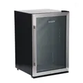 Produktbild: SEVERIN Modell FKS 8840, Glastür, Schwarz & Silber Finish – Minikühlschrank, mit integriertem Schloss und integrierter LED-Beleuchtung, 118 L Fassungsvermögen