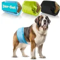 Produktbild: HUND IST KÖNIG Hundewindeln für Rüden [3 STK] Saugstarke Hundewindeln Rüde | Bequeme Hunde Windeln bei Inkontinenz Hund - Umweltfreundliche Rüdenwindel waschbar | Hundewindel leicht zu reinigen